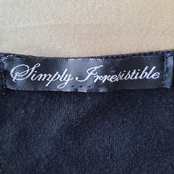 Simply Irresistible Black Sequin Butterfly Top Size Medium - Picture 3 of 6